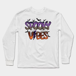 Spooky Vibes spider web Long Sleeve T-Shirt